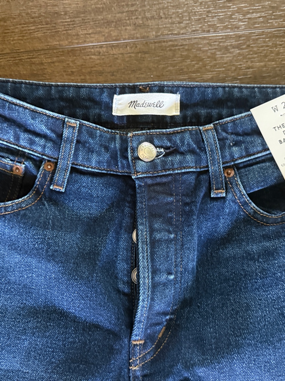 Madewell Dark Indigo High-Rise Button-Fly Jeans